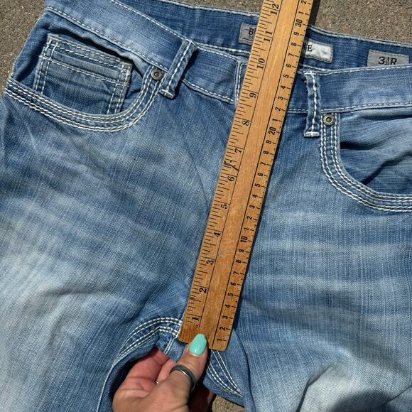 Buckle BKE Jake 31R Straight Leg Stretch Light Blue Jeans - Picture 4 of 10